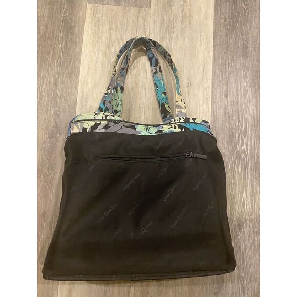 Vera Bradley-CAMO FLORAL-Pleated Tote Quilted Cotton Travel Designer Bag - Picture 11 of 16